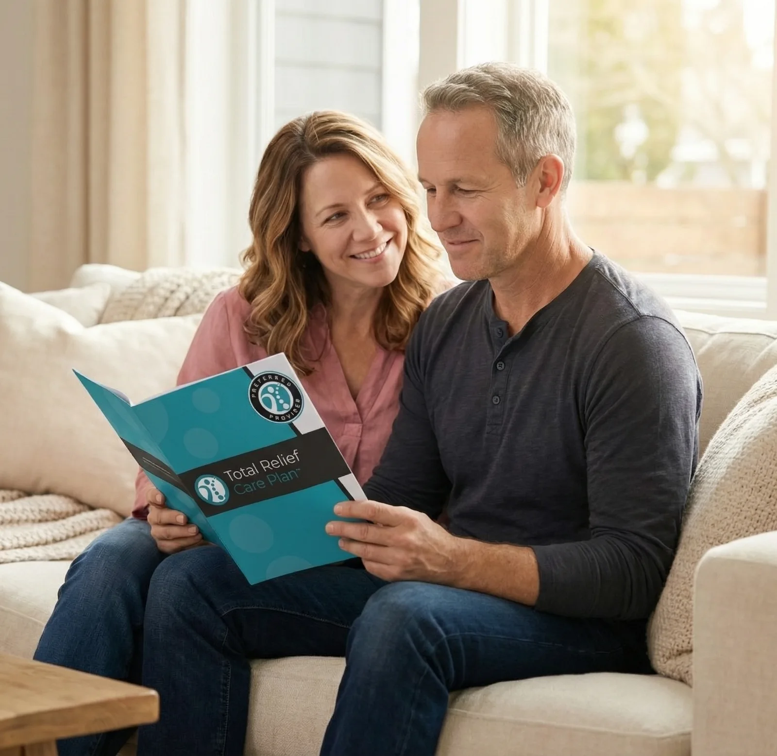 Couple discussing their care plan